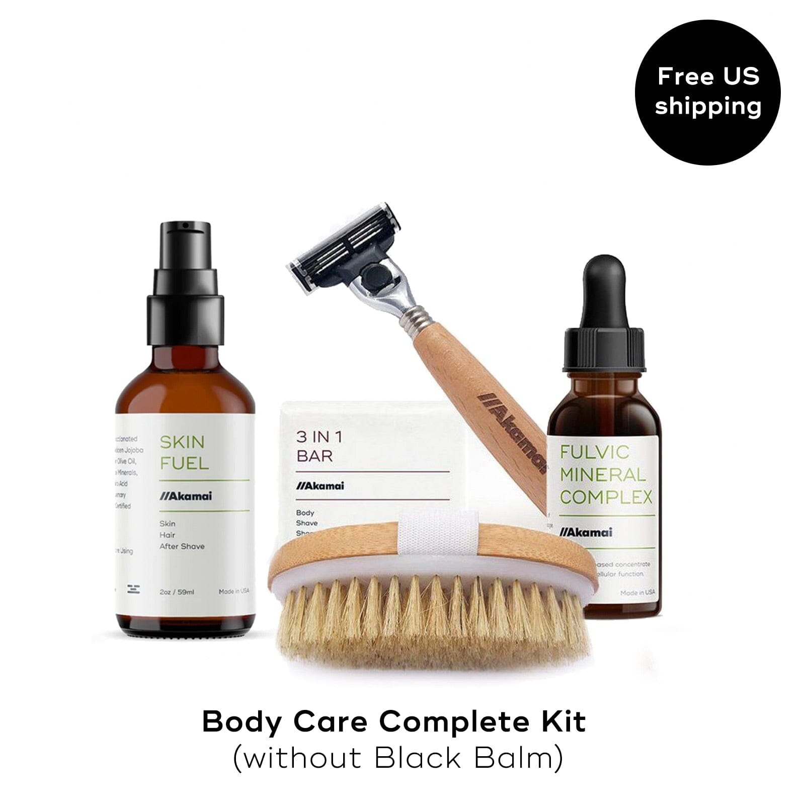 BODY CARE COMPLETE KIT Kit Akamai Body Care Complete Kit w/o Black Balm | $83 (save $9 + free US shipping) 