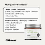 Essential Oil-Free Mineral Toothpowder Oral Care Akamai 