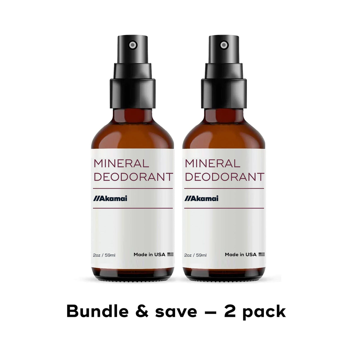 MINERAL DEODORANT Body Care Akamai Mineral Deodorant | 2 bottles - $20 