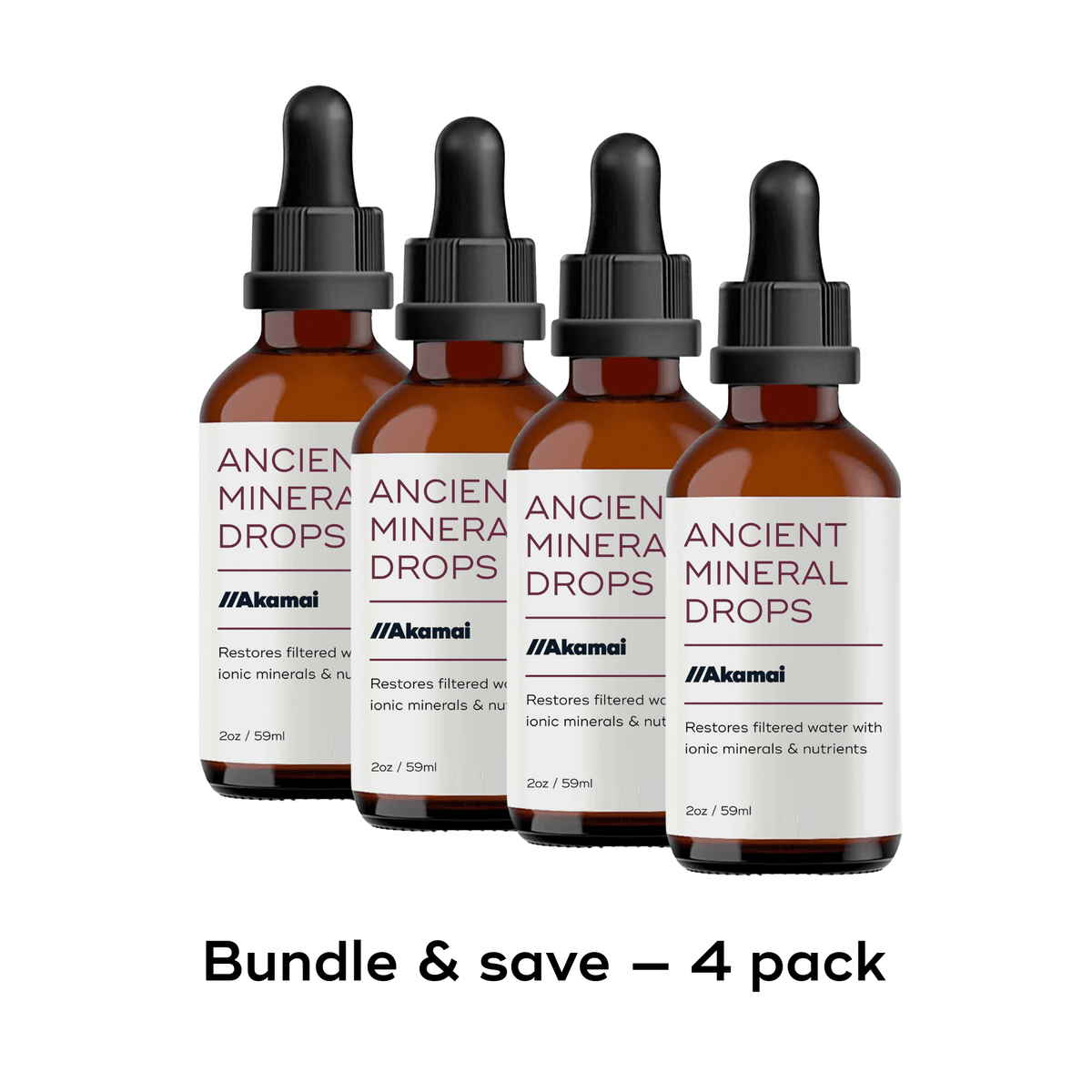 ANCIENT MINERAL DROPS Akamai Mineral Drops | 4 bottles - $65 (Save $15) 