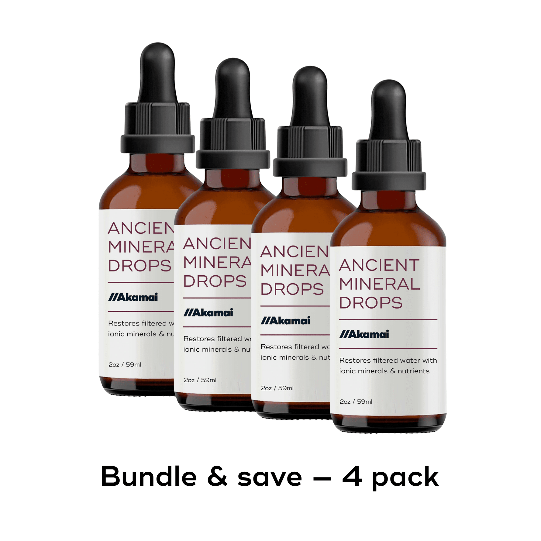 ANCIENT MINERAL DROPS Akamai Mineral Drops | 4 bottles - $65 (Save $15) 