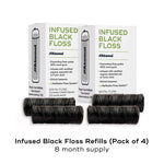 INFUSED FLOSS SPOOL REFILL Oral Care Akamai 4 Refills Black Expandable Floss | 4 mos supply (132 yds) - $24 