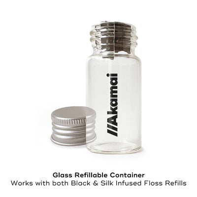 INFUSED FLOSS Oral Care Akamai Glass Refillable Container - $7 