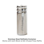 INFUSED FLOSS Oral Care Akamai Stainless Steel Refillable Container - $7 