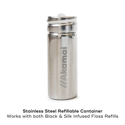 INFUSED FLOSS Oral Care Akamai Stainless Steel Refillable Container - $7 
