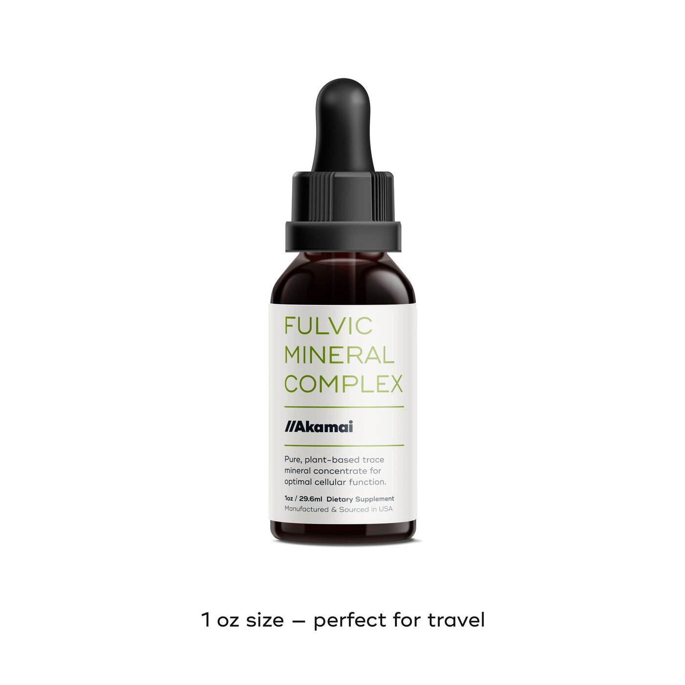 FULVIC MINERAL COMPLEX Supplement 1 ounce bottle perfect for travel.