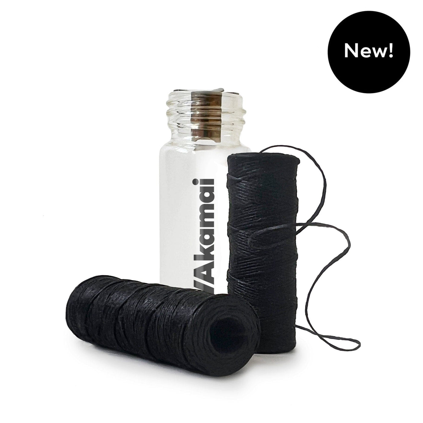 INFUSED FLOSS Oral Care Akamai Infused Black Floss w/Glass Container (2 spools) | 4 mos supply (66 yds) - $16 