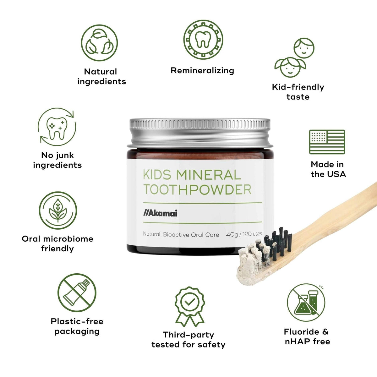 KIDS MINERAL TOOTHPOWDER Akamai 