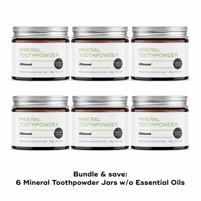 MINERAL TOOTHPOWDER Oral Care Akamai 6 Mineral Toothpowder w/o Essential Oils Jar | 12 mos supply - $107 (save $13) 