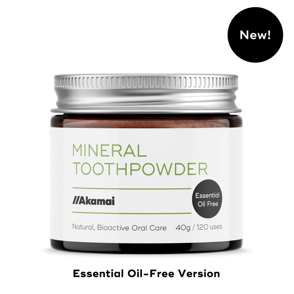 MINERAL TOOTHPOWDER Oral Care Akamai Mineral Toothpowder w/o Essential Oils Jar PREORDER | $18 