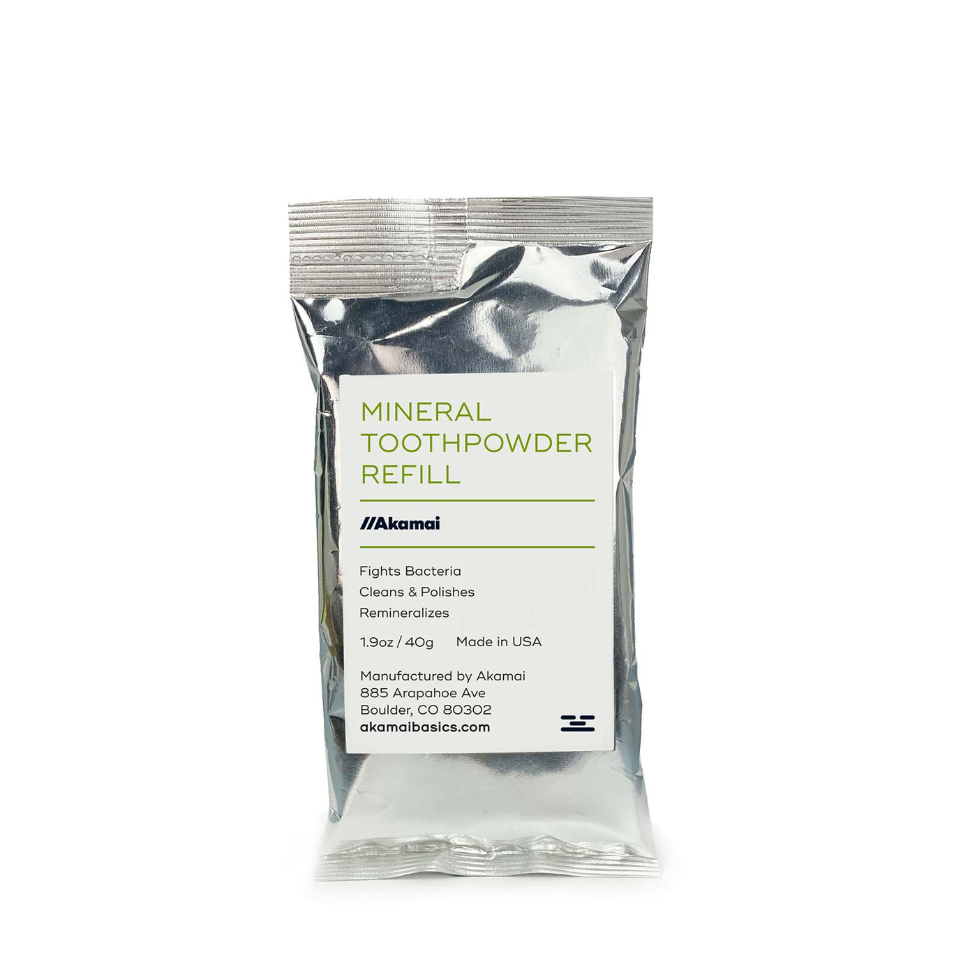 Akamai MINERAL TOOTHPOWDER REFILLS Oral Care Akamai 