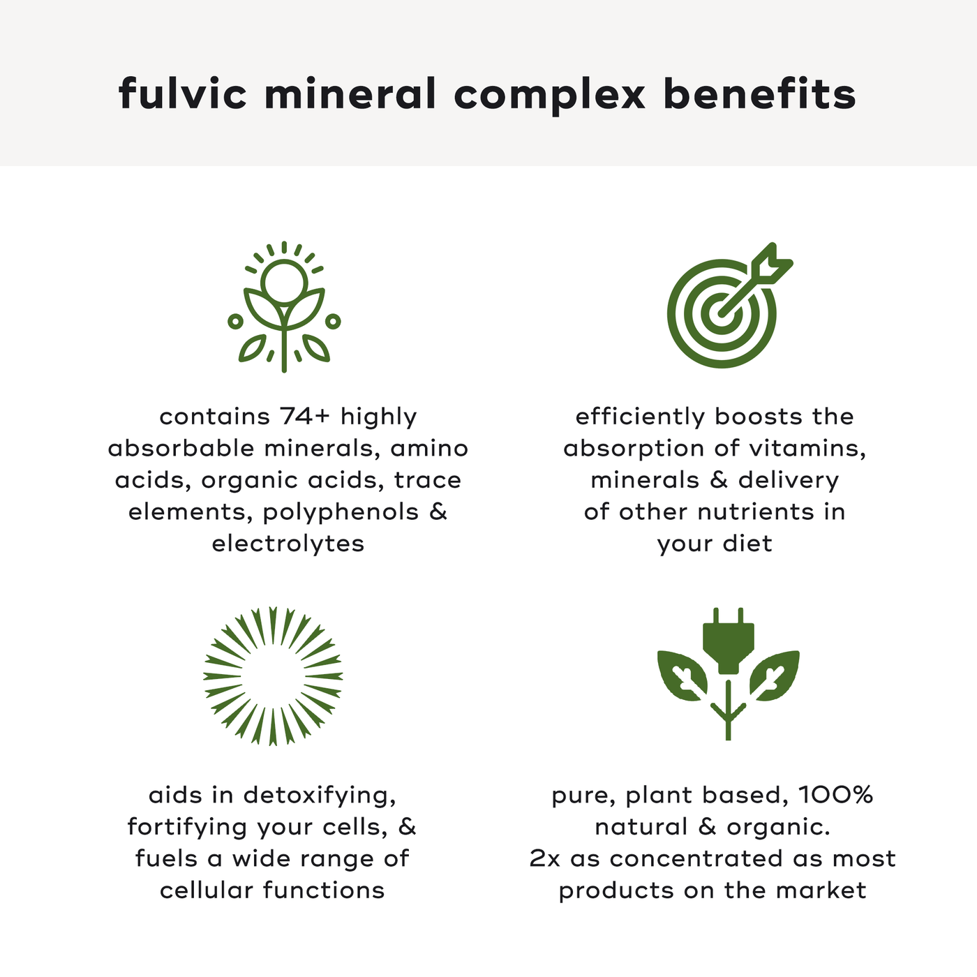 Akamai fulvic mineral complex overall benefits. 